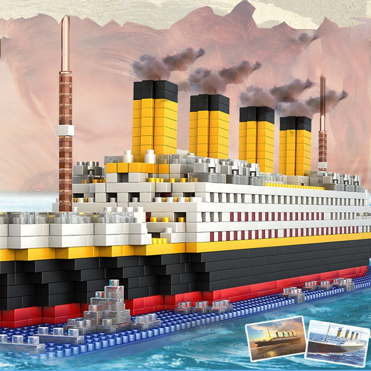 Titanic DIY Assembled Building Blocks Boat Children Educational Toy