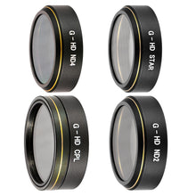 Load image into Gallery viewer, 4 in 1 HD Drone Star Effect + ND2 + ND4 + CPL Lens Filter Kits for DJI Phantom 4 Pro, Star Effect + ND2 + ND4 + CPL