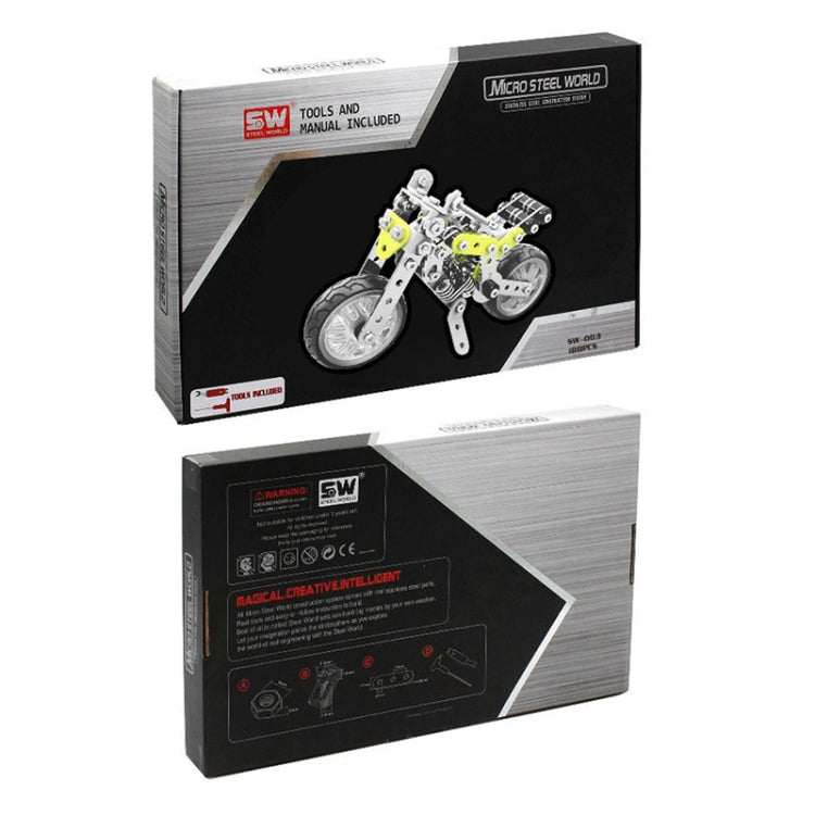 MoFun SW-003 188 PCS DIY Stainless Steel Street Motorcycle Assembling Blocks