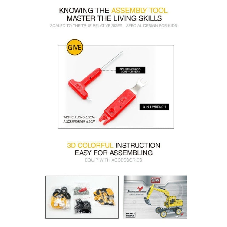 MoFun SW-007 502 PCS DIY Stainless Steel Excavator Assembling Blocks