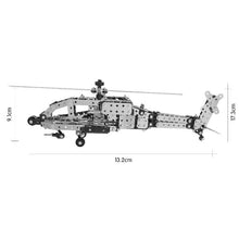 Load image into Gallery viewer, MoFun SW-021 DIY Stainless Steel AH-64 Helicopter Gunship Assembling Blocks