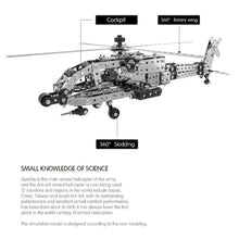 Load image into Gallery viewer, MoFun SW-021 DIY Stainless Steel AH-64 Helicopter Gunship Assembling Blocks