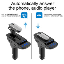 Load image into Gallery viewer, ER9 2 in 1 Hands-Free Calling Car Kit Wireless Bluetooth Headset Dual USB Charger FM Transmitter MP3 Music Player, ER9