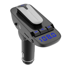 Load image into Gallery viewer, ER9 2 in 1 Hands-Free Calling Car Kit Wireless Bluetooth Headset Dual USB Charger FM Transmitter MP3 Music Player, ER9