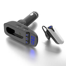 Load image into Gallery viewer, ER9 2 in 1 Hands-Free Calling Car Kit Wireless Bluetooth Headset Dual USB Charger FM Transmitter MP3 Music Player, ER9