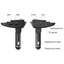 Load image into Gallery viewer, ER9 2 in 1 Hands-Free Calling Car Kit Wireless Bluetooth Headset Dual USB Charger FM Transmitter MP3 Music Player, ER9