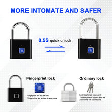 Load image into Gallery viewer, Stainless Steel Automatic Intelligent Fingerprint Padlock Electronic Lock, 10 Fingerprint Edition