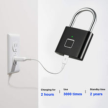 Load image into Gallery viewer, Stainless Steel Automatic Intelligent Fingerprint Padlock Electronic Lock, 10 Fingerprint Edition