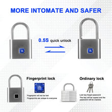 Load image into Gallery viewer, Stainless Steel Automatic Intelligent Fingerprint Padlock Electronic Lock, 10 Fingerprint Edition