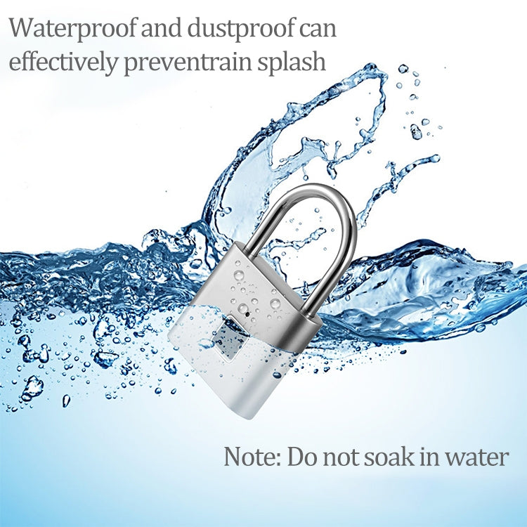 Stainless Steel Automatic Intelligent Fingerprint Padlock Electronic Lock, 10 Fingerprint Edition