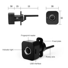 Load image into Gallery viewer, BP01-B Micro USB Charging Triple Drawer Right Hand Unlocking Smart Semiconductor Fingerprint Lock, Right Hand Unlocking