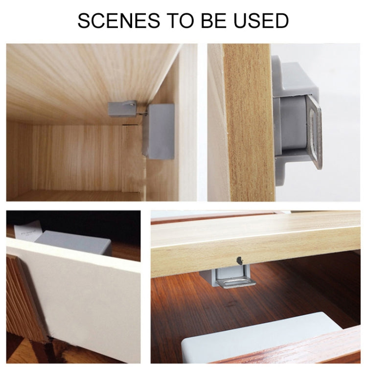 T3 ABS Magnetic Card Induction Lock Invisible Single Open Cabinet Door Lock, Single, Single Open Cabinet Door