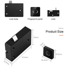 Load image into Gallery viewer, T4 Micro USB Charging Drawer Cabinet Door ABS Smart Fingerprint Lock, T4 Micro USB Charging Drawer Cabinet Lock
