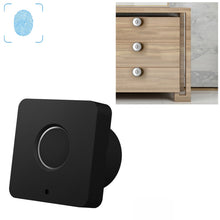 Load image into Gallery viewer, T5 Square Version Aluminum Alloy Panel Fingerprint Drawer Lock, Black, Pink, Blue, Red, Silver