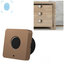 Load image into Gallery viewer, T5 Square Version Aluminum Alloy Panel Fingerprint Drawer Lock, Black, Pink, Blue, Red, Silver
