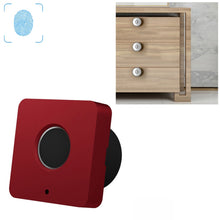 Load image into Gallery viewer, T5 Square Version Aluminum Alloy Panel Fingerprint Drawer Lock, Black, Pink, Blue, Red, Silver