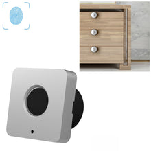 Load image into Gallery viewer, T5 Square Version Aluminum Alloy Panel Fingerprint Drawer Lock, Black, Pink, Blue, Red, Silver