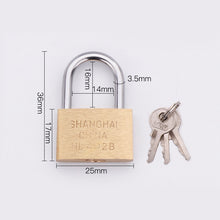 Load image into Gallery viewer, Copper Padlock Small Lock, Style: Short Lock Beam, 25mm Not Open, Short, 25mm Not Open