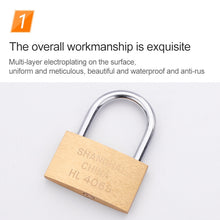 Load image into Gallery viewer, Copper Padlock Small Lock, Style: Short Lock Beam, 25mm Not Open, Short, 25mm Not Open