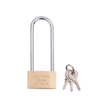 Load image into Gallery viewer, Copper Padlock Small Lock, Style: Long Lock Beam, 40mm Open, Long, 40mm Open