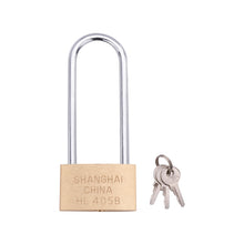 Load image into Gallery viewer, Copper Padlock Small Lock, Style: Long Lock Beam, 50mm Not Open, Long, 50mm Not Open