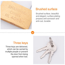 Load image into Gallery viewer, Copper Padlock Small Lock, Style: Long Lock Beam, 50mm Not Open, Long, 50mm Not Open