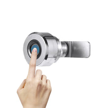 Load image into Gallery viewer, T22F Micro USB Charging Zinc Alloy Smart Bilateral Open Fingerprint Drawer Lock File Cabinet Lock, Bilateral Open Fingerprint