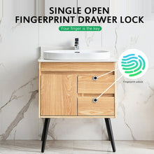 Load image into Gallery viewer, T22F Micro USB Charging Zinc Alloy Smart Bilateral Open Fingerprint Drawer Lock File Cabinet Lock, Bilateral Open Fingerprint