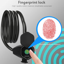 Load image into Gallery viewer, W16 IP65 Waterproof Fingerprint Lock Steel Rope Anti-theft Electric Car Lock Bluetooth APP Electronic Lock, W16 Bluetooth + Fingerprint