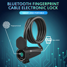 Load image into Gallery viewer, W16 IP65 Waterproof Fingerprint Lock Steel Rope Anti-theft Electric Car Lock Bluetooth APP Electronic Lock, W16 Bluetooth + Fingerprint