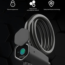Load image into Gallery viewer, W16 IP65 Waterproof Fingerprint Lock Steel Rope Anti-theft Electric Car Lock Bluetooth APP Electronic Lock, W16 Bluetooth + Fingerprint