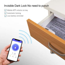 Load image into Gallery viewer, T1 Bluetooth + Tuya APP Smart Drawer Lock Invisible Lock, Support Remote Control Unlocking, T1 Bluetooth + Tuya APP