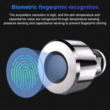 Load image into Gallery viewer, T21FB Micro USB Charging Zinc Alloy Smart Fingerprint + Bluetooth Single Open Drawer Lock File Cabinet Lock, Single Open Fingerprint + Bluetooth