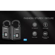 Load image into Gallery viewer, Anytek P4 3.7V Micro USB Charging Semiconductor Fingerprint Sensing Small Padlock, P4