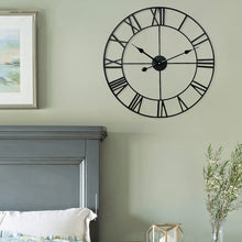 Load image into Gallery viewer, 45cm Retro Living Room Iron Round Roman Numeral Mute Decorative Wall Clock, 45cm