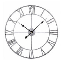 Load image into Gallery viewer, 60cm Retro Living Room Iron Round Roman Numeral Mute Decorative Wall Clock (White), 50cm