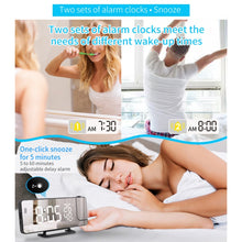 Load image into Gallery viewer, TS-9210 Digital Mirror Projection Alarm Clock With FM Radio &amp; Temperature Humidity, TS-9210 With FM Radio