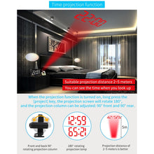 Load image into Gallery viewer, TS-9210 Digital Mirror Projection Alarm Clock With FM Radio &amp; Temperature Humidity, TS-9210 With FM Radio