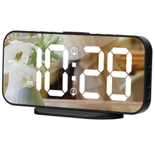 Load image into Gallery viewer, 8821 LED Mirror Dual-purpose Snooze Alarm Clock, 8821(Black), 8821(White)