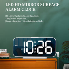 Load image into Gallery viewer, 8821 LED Mirror Dual-purpose Snooze Alarm Clock, 8821(Black), 8821(White)