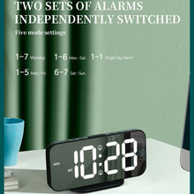 Load image into Gallery viewer, 8821 LED Mirror Dual-purpose Snooze Alarm Clock, 8821(Black), 8821(White)