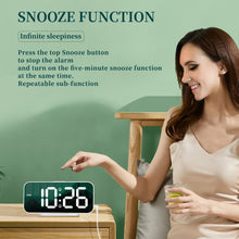 Load image into Gallery viewer, 8821 LED Mirror Dual-purpose Snooze Alarm Clock, 8821(Black), 8821(White)