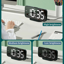 Load image into Gallery viewer, 8821 LED Mirror Dual-purpose Snooze Alarm Clock, 8821(Black), 8821(White)