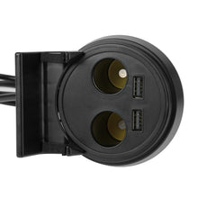 Load image into Gallery viewer, 5V 1A+2.4A Two USB Ports &amp; Two Car Cigarette Lighter Socket Car Charger with Holder Function, 5V 1A+2.4A