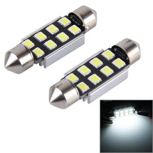 Load image into Gallery viewer, 2 PCS 36mm Festoon 3W 300LM White Light 8 LED 3528 SMD Canbus Error-Free Car Reading Lamps,  DC 12, 36mm