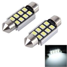 Load image into Gallery viewer, 2 PCS 41mm Festoon 3W 300LM White Light 8 LED 3528 SMD Canbus Error-Free Car Reading Lamps,  DC 12, 41mm