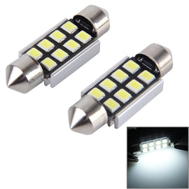 2 PCS 41mm Festoon 3W 300LM White Light 8 LED 3528 SMD Canbus Error-Free Car Reading Lamps,  DC 12, 41mm