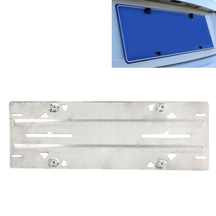 Stainless Steel License Plate Bracket Vehicle License Plate Bracket Bottom Plate Automobile License Plate Conversion Frame, License Plate Bracket1