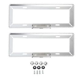 2 PCS Car License Plate Frames Car Styling License Plate Frame Universal License Plate Holder Car Accessories, Aluminum Alloy License Plate Frame