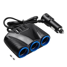 Load image into Gallery viewer, 12-24V 3.1A 3 USB Ports &amp; 3 Car Cigarette Lighter Sockets Car Charger, 12-24V 3.1A  With 23 USB